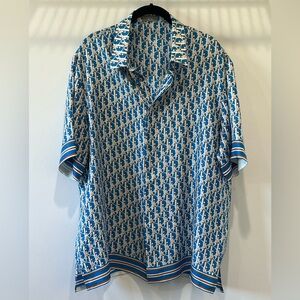 Dior Oblique Short-Sleeved Silk Shirt